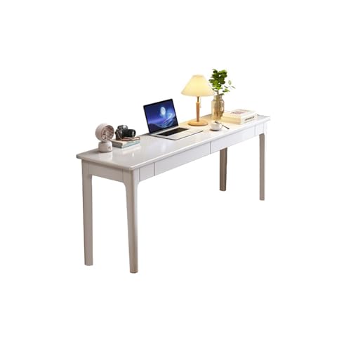 SLHZM 木製デスク 引き出し付きデスク ゴムの木 水性塗料 引き出し収納 study desk コンパクトで場所を取らない 滑らかな角加工 学習机 健康・環境配慮 割れにくい 変形しにくい 耐摩耗・防腐性に優れる 長寿命 高い耐荷重性 使い勝手の良い収