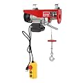 220lbs Electric Hoist, Electric Lift, Electric Winch, 110V Portable Electric Hoist w/Remote Control & Single/Double Slings for Lifting in Factories, Warehouses, Construction Site, Mine Filed