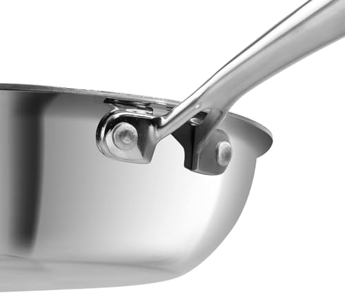 Vinod Platinum X Triply SAS Pro Frying Pan – Honeycomb Non Stick Base 3-Ply Skillet Pan,Induction & Gas Stove Friendly Ideal for Shakshuka, Fry-Ups & Luqaimat Saute & Griddle Use (28 cm Diameter) - Image 9