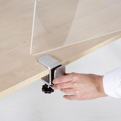 magnetoplan | Acryl-Hygienewand | HxT 600 x 70 mm | Breite 1000 mm | mit 3 Haltern