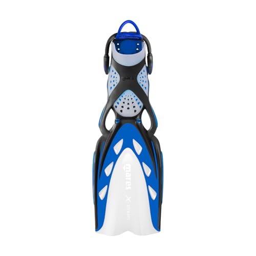 Mares Unisex Adult X-Stream Open Heel Scuba Diving Swim Fins - Durable Wear-Resistant Flexible Flippers for Swimming, Diving, Snorkeling - 410019, Blue, X-Small