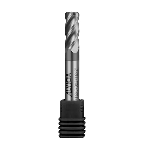 Image of 3 /16 inch Carbide Corner Radius End Mills - 0.06 inch Corner Radius, AlTiN Coated, 4 Flute Endmill for Milling Alloy Steel, Cast Iron, Copper