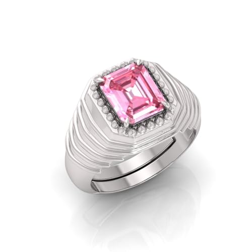 Bague saphir rose véritable en argent, le cadeau idéal mixte - 2
