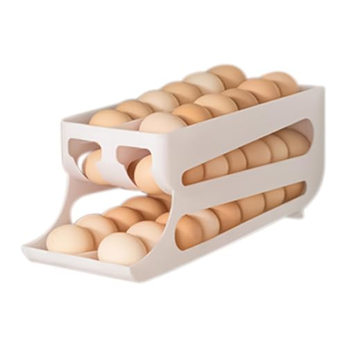 Organizador de huevos para frigorífico, contenedor de huevos para frigorífico, organizador automático de cubos de huevos para frigorífico, cajas de huevos rodantes automáticas para cocina, frigorífico
