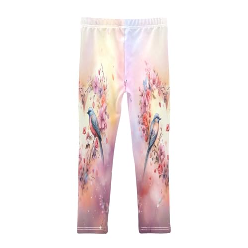 Toddler Girls Leggings Printed Yoga Pants Leggings Love Heart Bird for Kids2