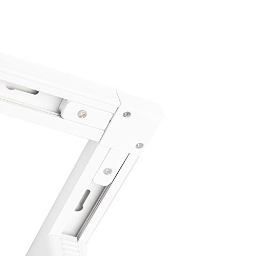 Qazqa Modern Schienensystem Lampen Komplettset, Schienenbeleuchtung, Deckenstrahler, Deckenspot - Iconic Jeany - Weiß, 5-flammig, 200cm, Ideal als Küche lampe und Wohnzimmerlampe