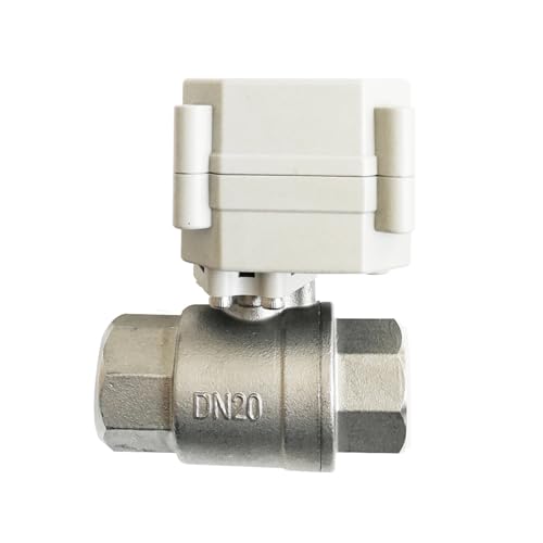 Vanne à boisseau sphérique électrique de jardin et maison connectée 3/4 pouce inox AC DC 9-24V