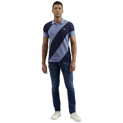 Image of United Colors of Benetton Regular Fit Polo Collar Striped T-Shirt