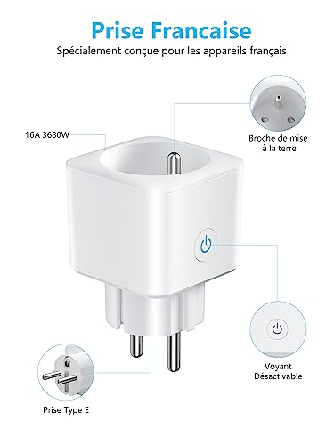 Prise WiFi EIGHTREE : contrôle et économie d'énergie avec Alexa Prise WiFi EIGHTREE : contrôle et économie d'énergie avec Alexa