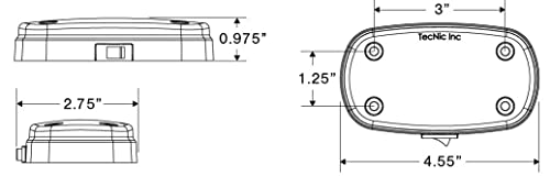 Lámpara LED de cúpula blanca fría 4.5x2.5 pulgadas miniatura 2