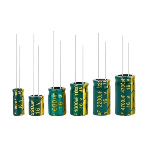 Condensateur électrolytique alu 100µF 1000µF radial pour filtrage tension et audio