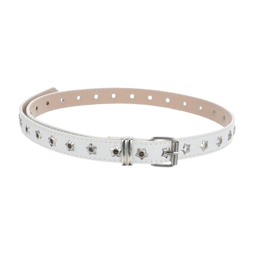 FRCOLOR Punk Women Waist Belts Hollow Star Design Buckle Adjustable for Dresses for Jeans Special Events