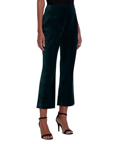 BCBGMAXAZRIA Women's Flare Leg Cropped Velvet Pant2
