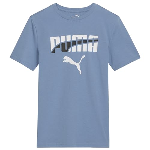 Image of Puma Boys' Short Sleeve Cotton Graphic T-Shirt, Crewneck