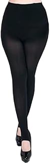 Fohevers Womens Plus Size 80D Sheer Opaque Tights 80 Denier Run Resistant Control Top Panty Hose Opaque Tights