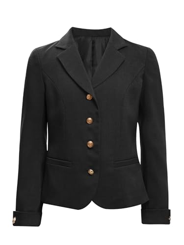 TiaoBug Kids Girls Blazer Jacket Long Sleeve Lapel Collar School Uniform Coat with Inner Pocket Casual Blazers Suit3