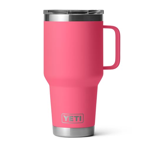 YETI Rambler 30 oz Travel Mug, Stainless Steel, Vacuum Insulated with Stronghold Lid, Tropical Pink