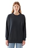 Mavi Damen Pullover Sweatshirt, Schwarz, Groß