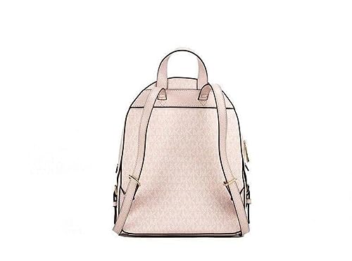 Michael Kors Abbey Jaycee Medium Backpack Light Powder Blush Pink Mk Signature #TOP1