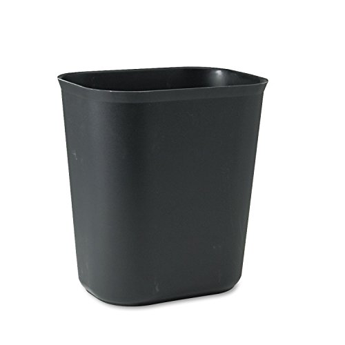 Image of Rubbermaid Commercial Products Fire Resistant Wastebasket 14 Qt /3.5 GAL, Black, for Hospitals /Schools /Hotels /Offices /Homes