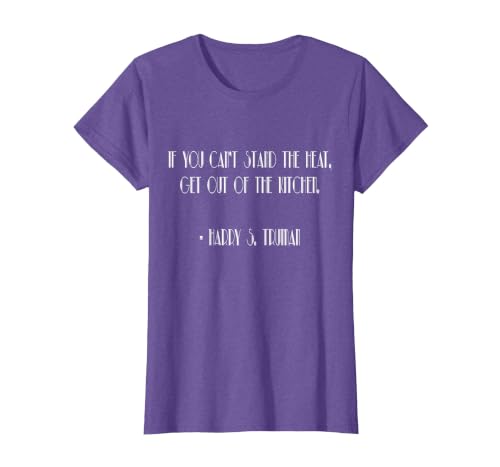 Truman Day - President Harry S Truman Quote Retro T-Shirt T-Shirt, Women, Purple Heather, Medium
