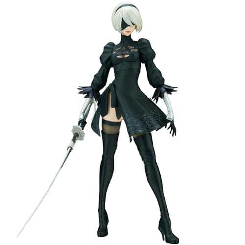 MABAIUDE 2B Figure Statue Model - 1/6 Scale 2B Action Figure 2Byorha Anime Figurine, 28cm No.2 Type B Figures, PVC Handmade Collectible Desktop Decoration