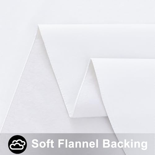 Image of Smiry Rectangle Table Cloth 60x84 Inch, Waterproof Wipeable Vinyl Tablecloths Protector, Oil Spill Proof Plastic Table Cover for Dining, Picnic, Camping, Outdoor, White