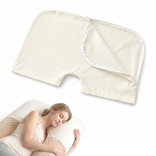 Image of 100% Organic Cotton Pregnancy Pillowcase for U-Shaped Pregnancy Pillow | 19.5 inchx29 inch Pillowcase for Maternity Body Pillows, Hypoallergenic & Breathable, Machine Washable, for Pregnant Women, Girls