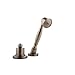 Graff G-2155-SN-T Bali Deck-Mounted Handshower and Diverter-Trim Only, Steelnox