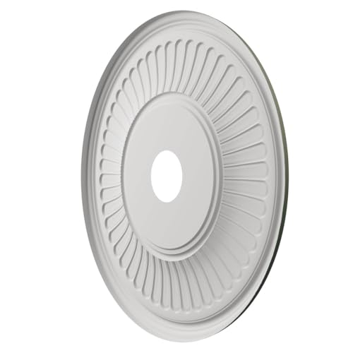Image of 22 inchOD x 3 1 /2 inchID x 1 inchP Berkshire Thermoformed PVC Ceiling Medallion (Fits Canopies up to 10 1 /8 inch), UltraCover Satin Hunt Club Green