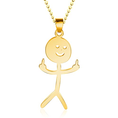 Runmeihe Lustige Mittelfinger Kette Herren, Personalisierte Smiley Mittelfinger Halskette, Strichmannchen Hand Gesture Halskette Herren mit Chain für Herren, Damen, Freunde Runmeihe Lustige Mittelfinger Kette Herren, Personalisierte Smiley Mittelfinger Halskette, Strichmannchen Hand Gesture Halskette Herren mit Chain für Herren, Damen, Freunde