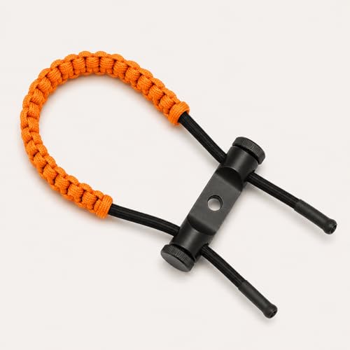 ZAKVOP Bow Wrist Sling for Compound Bow, Adjustable Paracord Bow Wrist Strap with Direct Screw Mount, Archery Accessories for Compound & Recurve Bow Stabilizer (Orange)