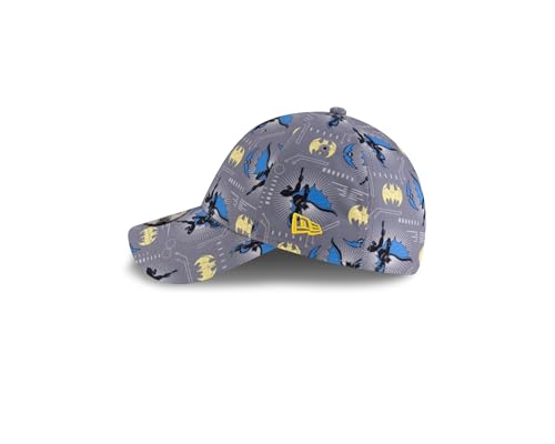 New Era Batman czapka dla chłopców i dziewczynek dziecko komiksy regulowany zakrzywiony daszek szary - Youth