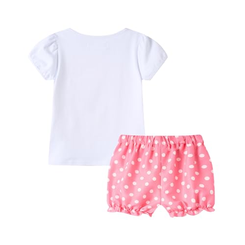 Image of Mud Kingdom Girls Outfits Cute Cartoon Polka Dots Summer Holiday Clothes Sets