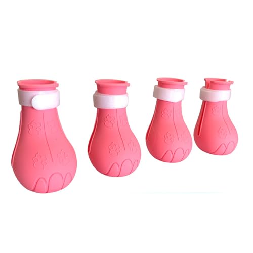 Image of Scratch Cover for Nursing Rehabilitation Cat Boots for Cats Only,Adjustable Cat Bathing Gloves(Pink-c)