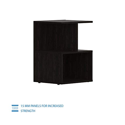 Image of Amazon Brand - Solimo Uno Engineered Wood Wenge Finish Contemporary Bedside Table (Brown)