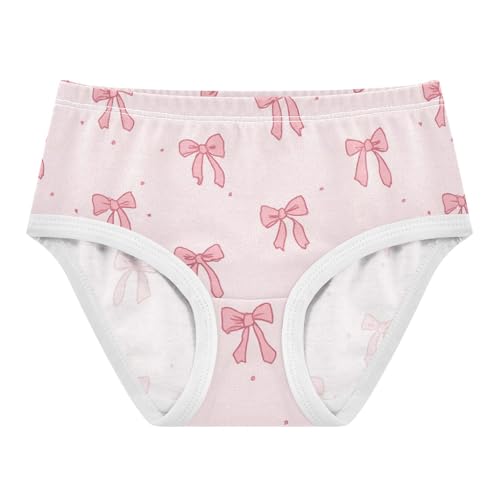 Wusikd Pink Bow (2) Girls' Underwear Cotton Girls Briefs Soft Toddler Underwear 2T