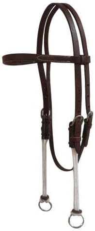 Showman Oiled Harness Leather Browband Gag Headstall
