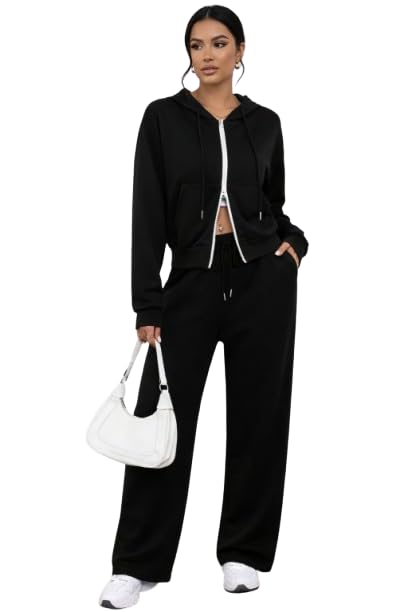 lugrantha Women’s Summer Cordset – Comfortable, Lightweight Top and Bottom Set for Casual, Everyday, and Lounge Wear (IN, Alpha, M, Regular, Black)-picture-16