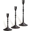 Handmade taper vintage candle holders set of 3 candle sticks holder decor candlestick holders black  urban country home decor