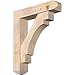 Ekena Millwork BKT0806X34X40MRC04SDF Merced Craftsman Smooth Bracket w/Offset Brace, Douglas Fir