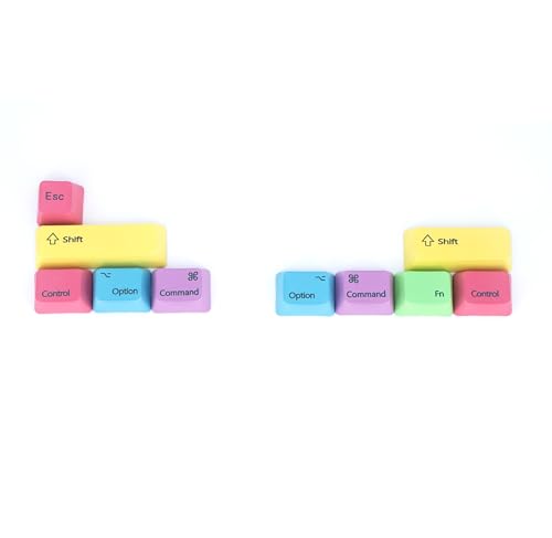 GNAFETS 10-Piece Multi-Color MacOS Keycap Set Compatible...