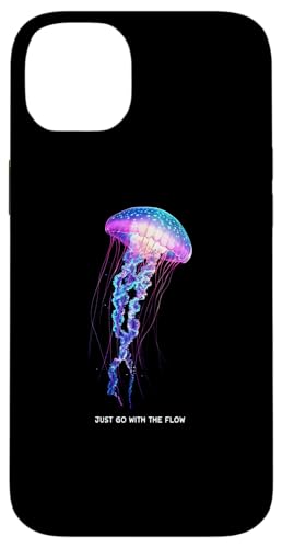 Awesome Cute UnderWater Fish Sea Just Go With Flow JellyFish X}zP[X iPhone 14 Plus p