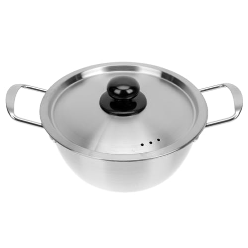 Veemoon Korean Noodle Pot with Lid - Stainless Steel Non-Stick Cookware for Home Pasta Cooking and Induction Ramen Preparation