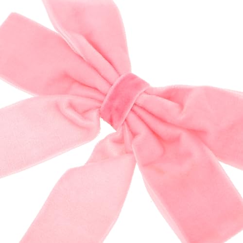 Cintas Reutilizables de Terciopelo Rosa Elegantes para Navidad 4