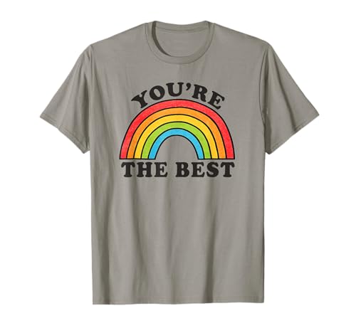 Du bist der beste Retro-Regenbogen T-Shirt
