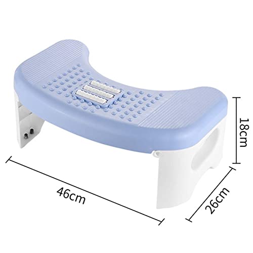 Escalón sanitario portátil para toda la familia, taburete ergonómico azul y blanco 4