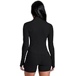 AVGO Women's Workout Jacket Lightweight Zip Up Crop Top Running Sportwear Slim Fit Gym Jackets With Thumb Holes - Image 4