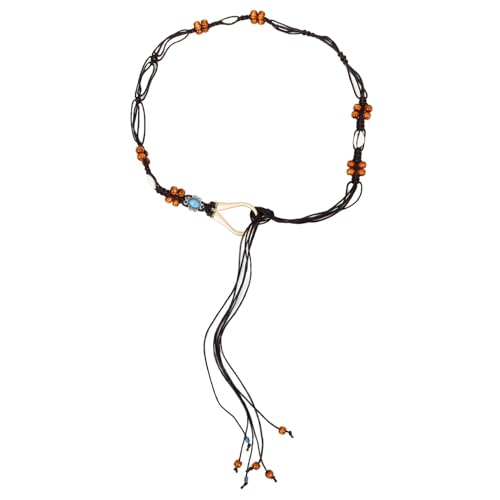 Bohemia Style Woven Waist Belt for Women Beaded Dress Accessory Comfortable and for Casual and Formal Occasions Unique Fashion Statement