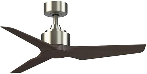 Miniatura 7 de TriAire Custom - Ventilador de techo de 3 aspas, 12.42 pulgadas de alto y 44 pulgadas de ancho, acabado blanco mate, color nogal oscuro Mate